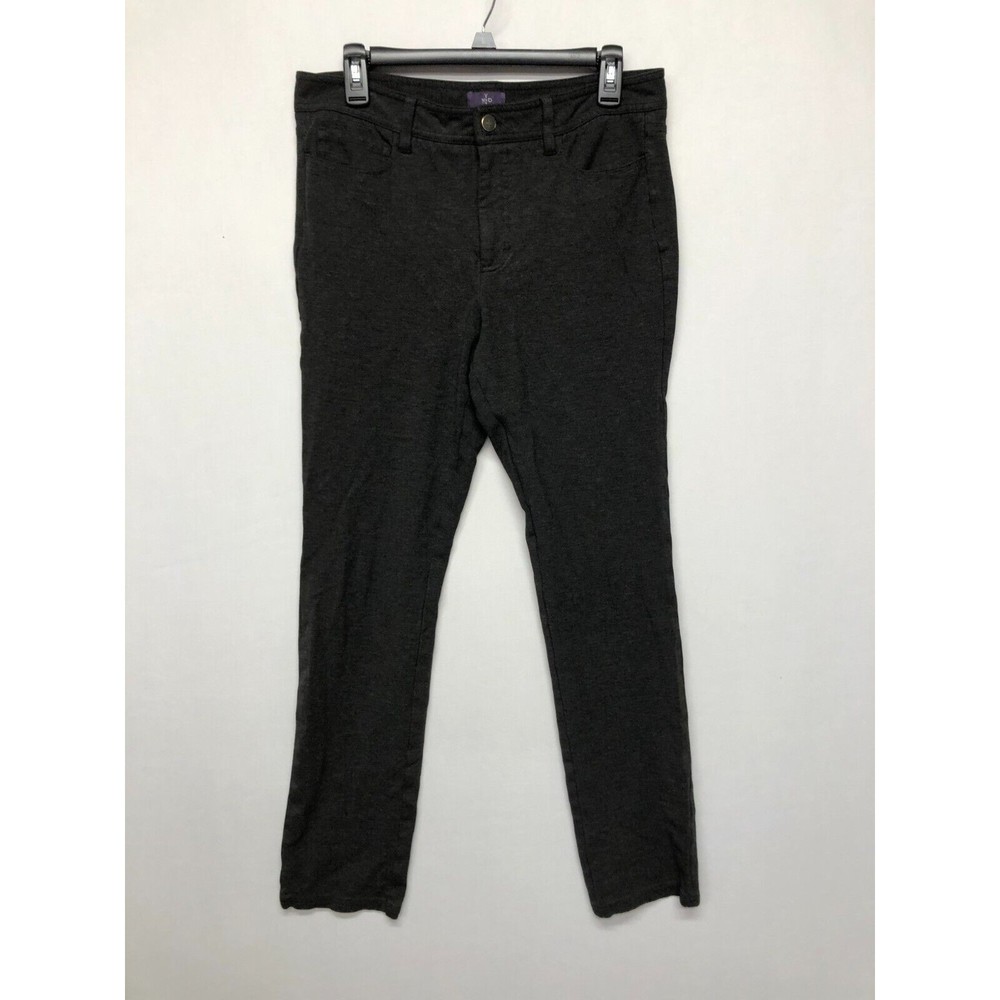 NYDJ Women Skinny Ponte Pants Size 10 Gray Rayon Blend B249 -7